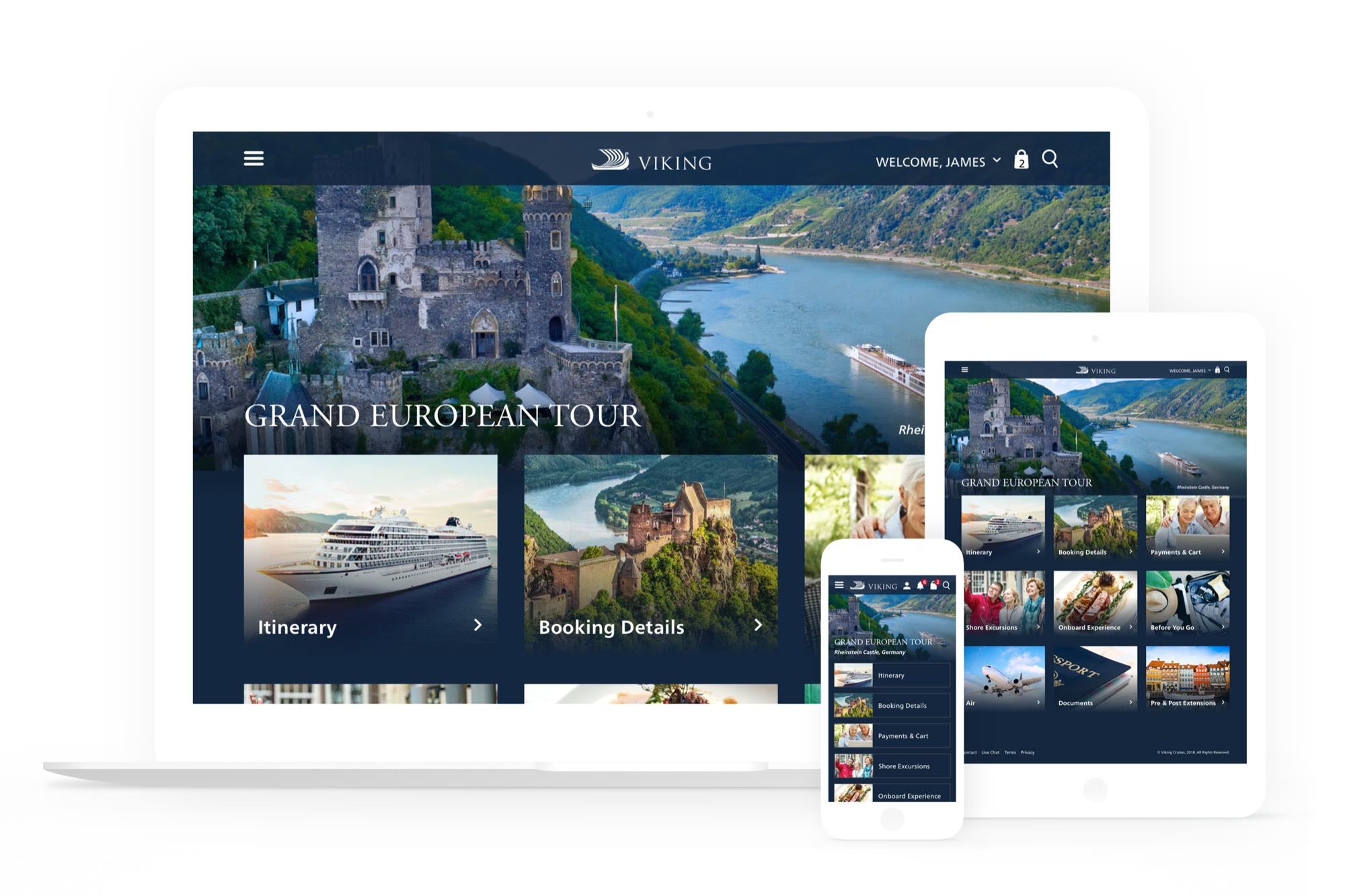 Viking Cruises homepage built from the atomic design system components
